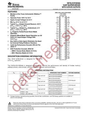 SN74LVCH16244AZQLR datasheet  